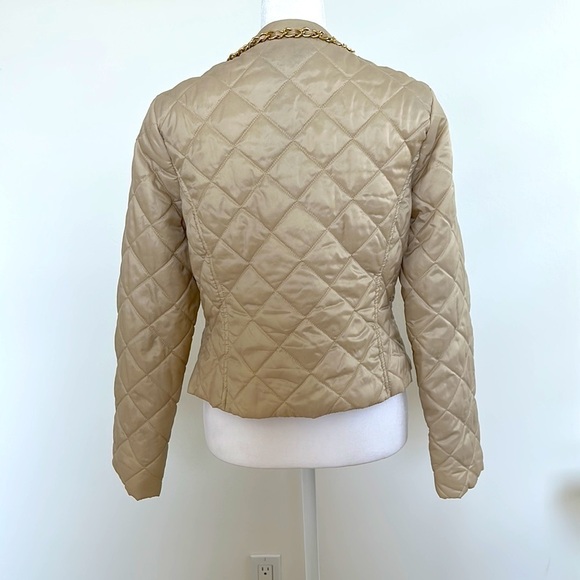 Rinacimento Short Waisted Quilted Crème Jacket. Size M - Picture 4 of 8